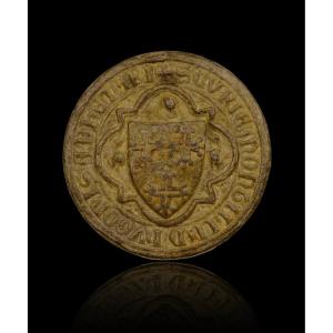 Dauphiné Montélimar Lead Coat Of Arms Of Hugues Adhémar De Monteil, Lord Of La Garde 