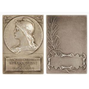 Medal/plaque From The 17th Gymnastics Competition, Paris, May 12, 1907