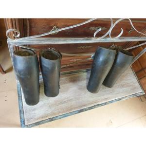 Two Authentic Pairs Of Leather Gaiters - 19th Century
