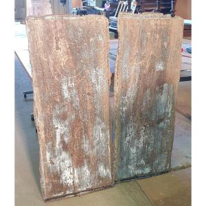 Pair Of Antique Walnut Panels - 17th Or 18th Century