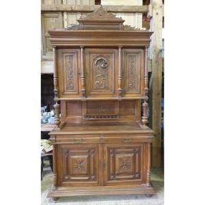 Henri II Walnut Sideboard, Finely Ornamented