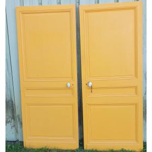 Pair Of Colored Connecting Doors - 20th Century