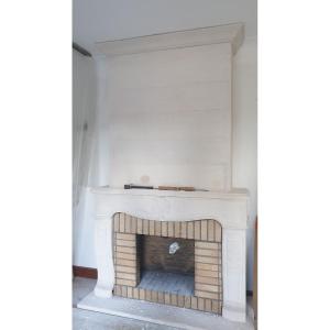Dismantled Regency Style Fireplace - In Reconstituted Stone - 20th Century