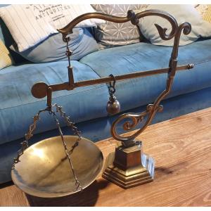 Bronze Roman Counter Scale - Italian Style - Stamped Mdcv