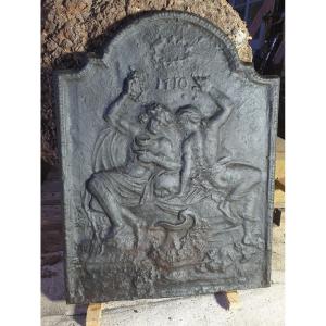 Cast Iron Fireplace Backplate - Winemaking - 1710