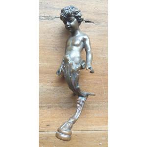 Small Bronze Cherub/centaur - Wall Sconce - Early 20th Century