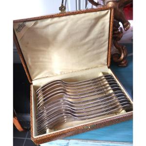 Cutlery Set In Silver Metal Of 12 Pieces Christofle.