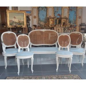 Cane Living Room Set