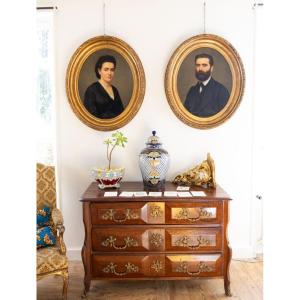 Pair Of 19th Century Portraits, Oil On Canvas 