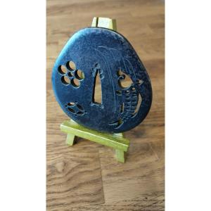 Antique Tsuba From The Late Edo Period, In Sukashi (openwork) Style, Mid-19th Century