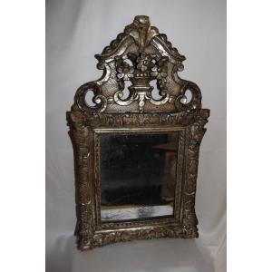 Miroir époque Régence  Or Blanc