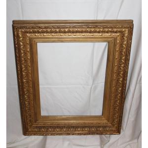 Cadre Bois Et Stuc Doré