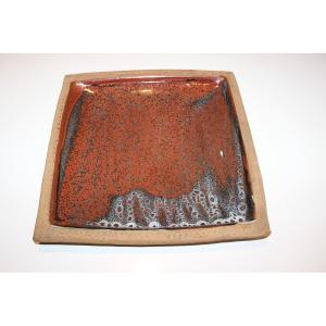 Large Snake Skin Enamel Ceramic Dish