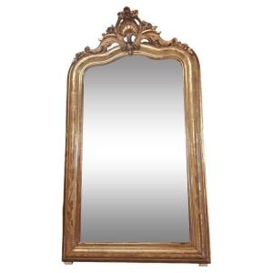 Louis Philippe Style Mirror With Pediment, 141 X 80 Cm