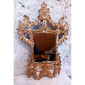 Mirror With Gilded Wooden Side Panels