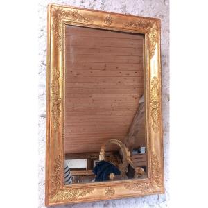19th Century Wooden And Gilded Stucco Mirror
