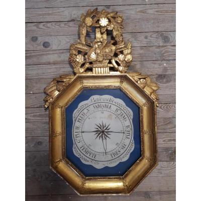 Golden Wood Barometer Late 18th