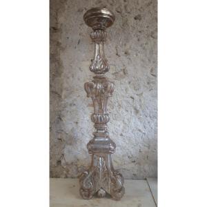 Large Spade Candlestick White Gold