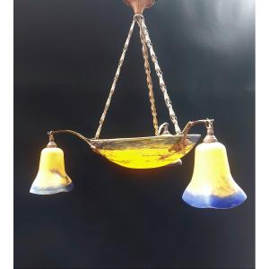 Glass Paste Chandelier, Ca 1900
