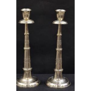 Pair Of Silver Candlesticks