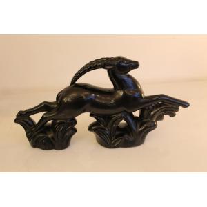 Ceramic Statue, Art Deco Style, France. 