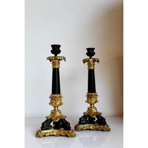 Pair Of Torches, Charles X, France 19th
