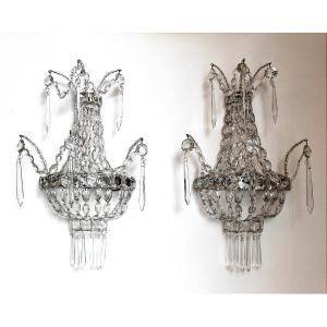 Italian Wall Light, Crystal