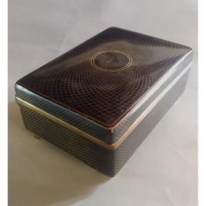 Coffret En Cuivre Et Laiton Cloisonné