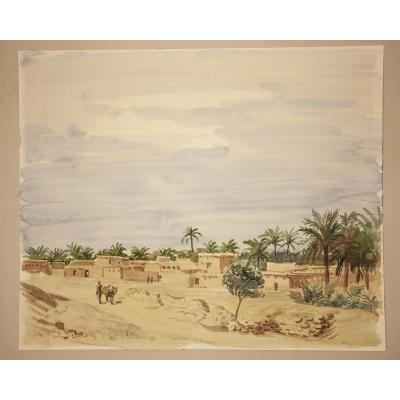 Watercolor Chochon André Eugène Louis XX