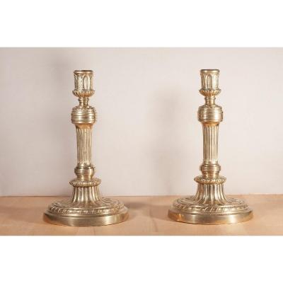 Pair Of Bronze Torches XIX