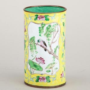 Pot à Pinceaux En Cuivre émaillé