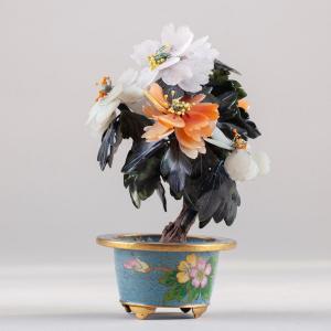 Cloisonné & Tree In Hard Stones