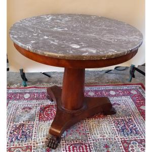 Empire XIX Mahogany Pedestal Table