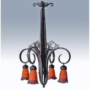 Art Deco Chandelier Nics Frères And Degué