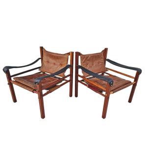 Pair Of 70's Armchairs Attributed To Arne Norell