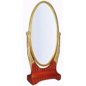 Art Deco Psyche In Carved Gilded Wood And Marquetry Amaranth