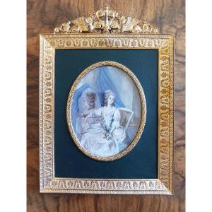 Marie Antoinette Miniature, Late 19th Century