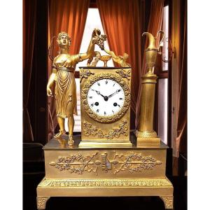 Charles X Period Clock Gilt Bronze