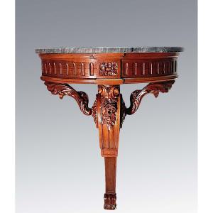 Louis XVI Corner Console In Walnut