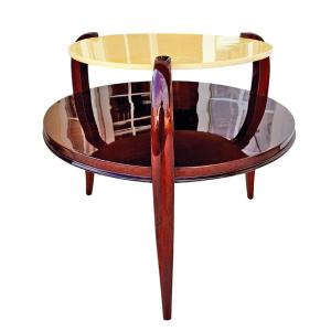 Art Deco Mahogany And Parchment Coffee Table