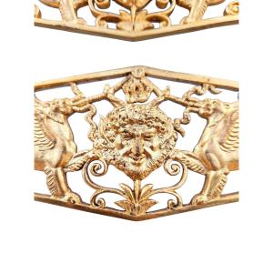 Pair Of Empire Period Ornaments In Mercury-gilt Bronze
