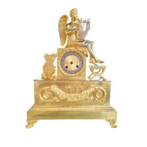 Charles X Period Gilt Bronze Clock 