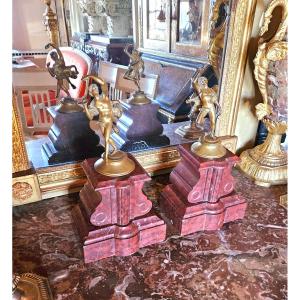 Pair Of Bronze Subjects From The 18th Century 