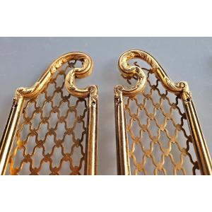 Louis XV Gilt And Chiseled Bronze Faceplates 