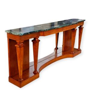Large Neoclassical Console With Mirrored Back, 1940