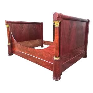 Empire Mahogany And Mercury Gilt Bronze Bed