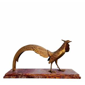 Henri Molins (1893-1958) Very Important Art Deco Gilt Bronze