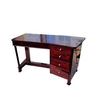 Art Deco Period Varnished Asymmetrical Desk 
