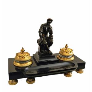 Napoleon III Marble And Bronze Writing Desk