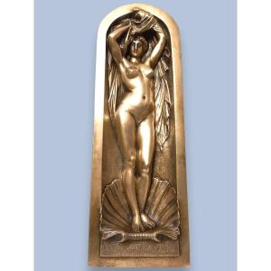 Sandro Botticelli Bronze Bas-relief Venus, Jean Icon  And Dated 1852